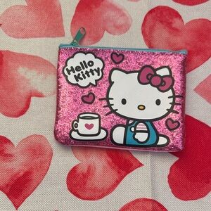 Hello Kitty Pink Glitter Pouch